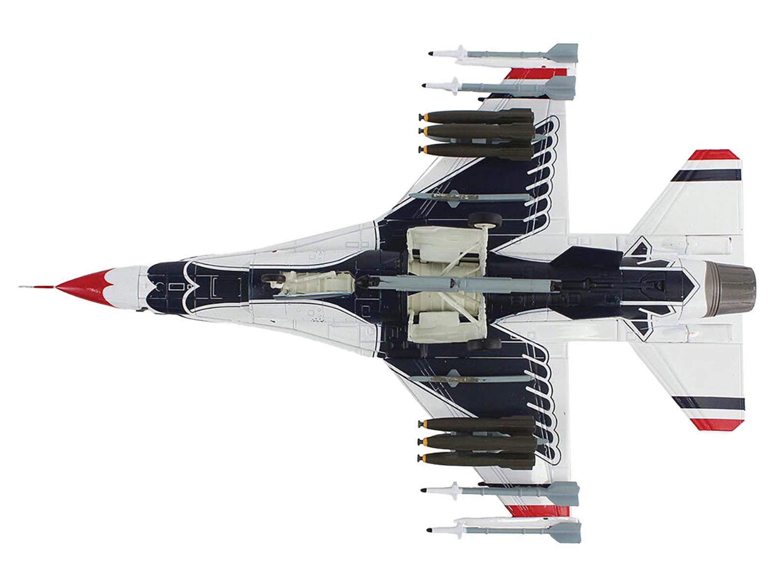 Lockheed F-16C Fighting Falcon Fighter Aircraft "No.10 Thunderbirds Warbird" United States Air Force "Air Power Series" 1/72 Diecast Model by Hobby Master - image 3