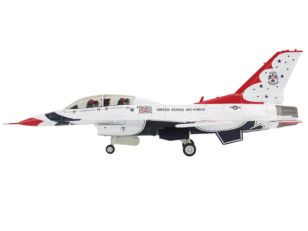 Lockheed F-16D Fighting Falcon Fighter Aircraft "No.7 Thunderbirds Nellis Air Force Base" (2017) United States Air Force "Air Power Series" 1/72 Diecast Model by Hobby Master - image 2