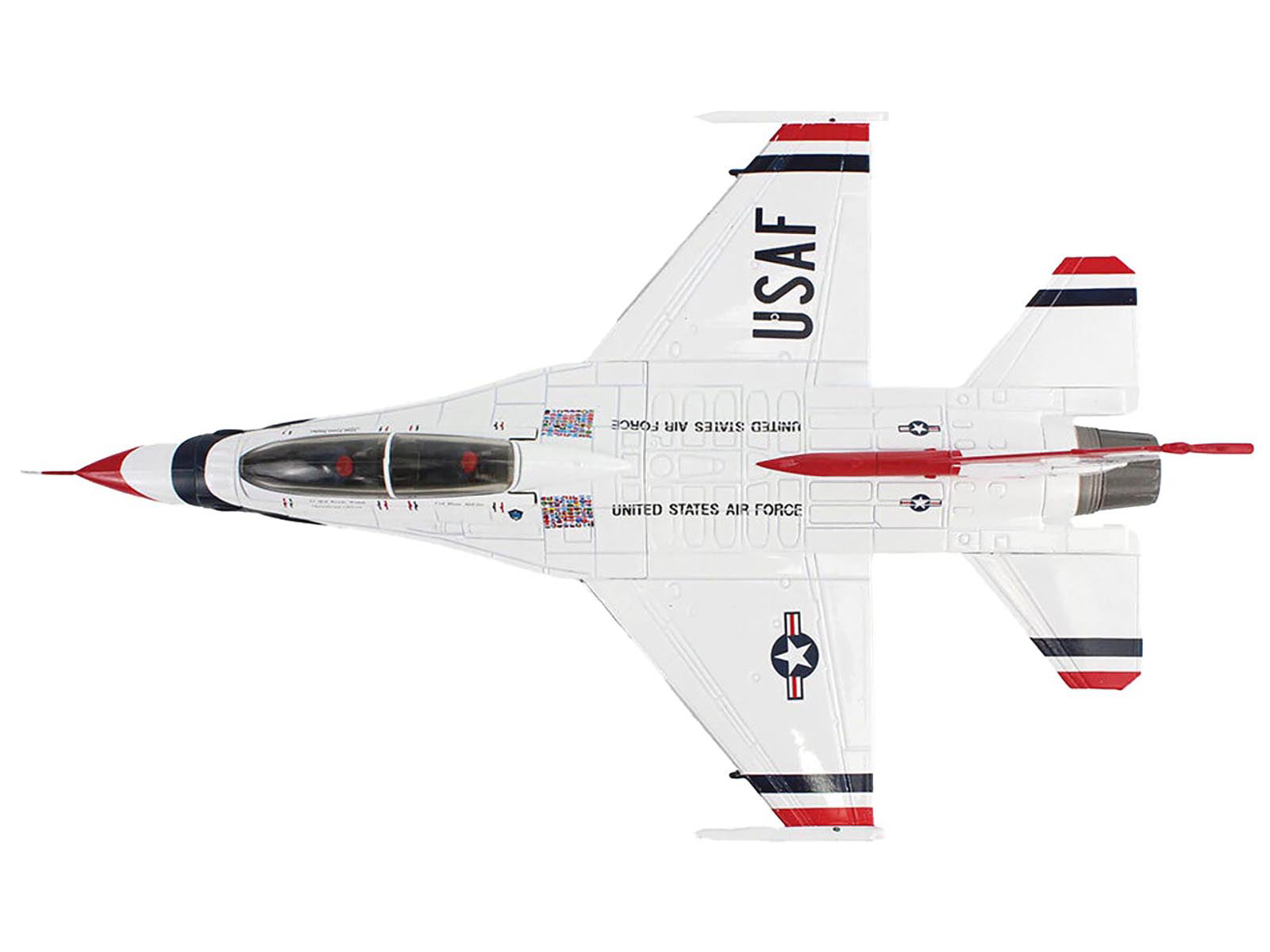Lockheed F-16D Fighting Falcon Fighter Aircraft "No.7 Thunderbirds Nellis Air Force Base" (2017) United States Air Force "Air Power Series" 1/72 Diecast Model by Hobby Master - image 3