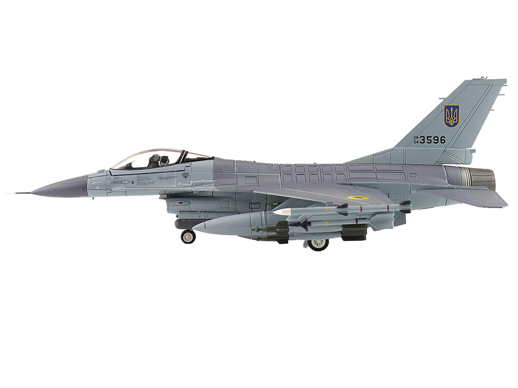 Lockheed F-16AM Fighting Falcon Fighter Aircraft "UA24-3596 Pylon Integrated Dispenser System Plus" (2024) Ukrainian Air Force "Air Power Series" 1/72 Diecast Model by Hobby Master - image 2