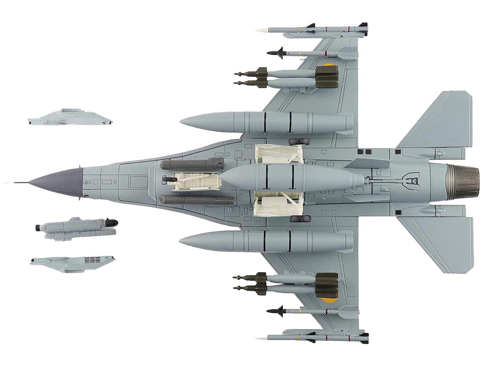 Lockheed F-16AM Fighting Falcon Fighter Aircraft "UA24-3596 Pylon Integrated Dispenser System Plus" (2024) Ukrainian Air Force "Air Power Series" 1/72 Diecast Model by Hobby Master - image 4