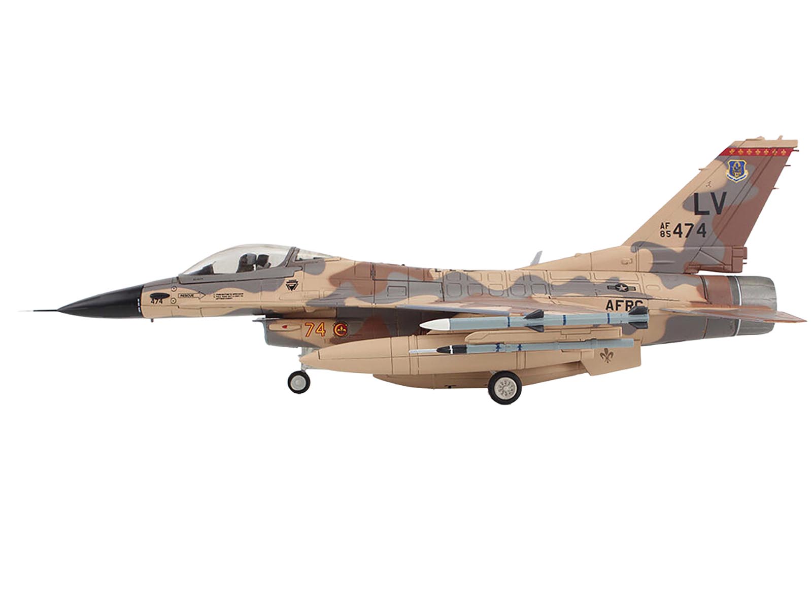 Lockheed F-16C Fighting Falcon Fighter Aircraft "85-474 Rockslide 706th Aggressor Squadron" United States Air Force "Air Power Series" 1/72 Diecast Model by Hobby Master - image 2