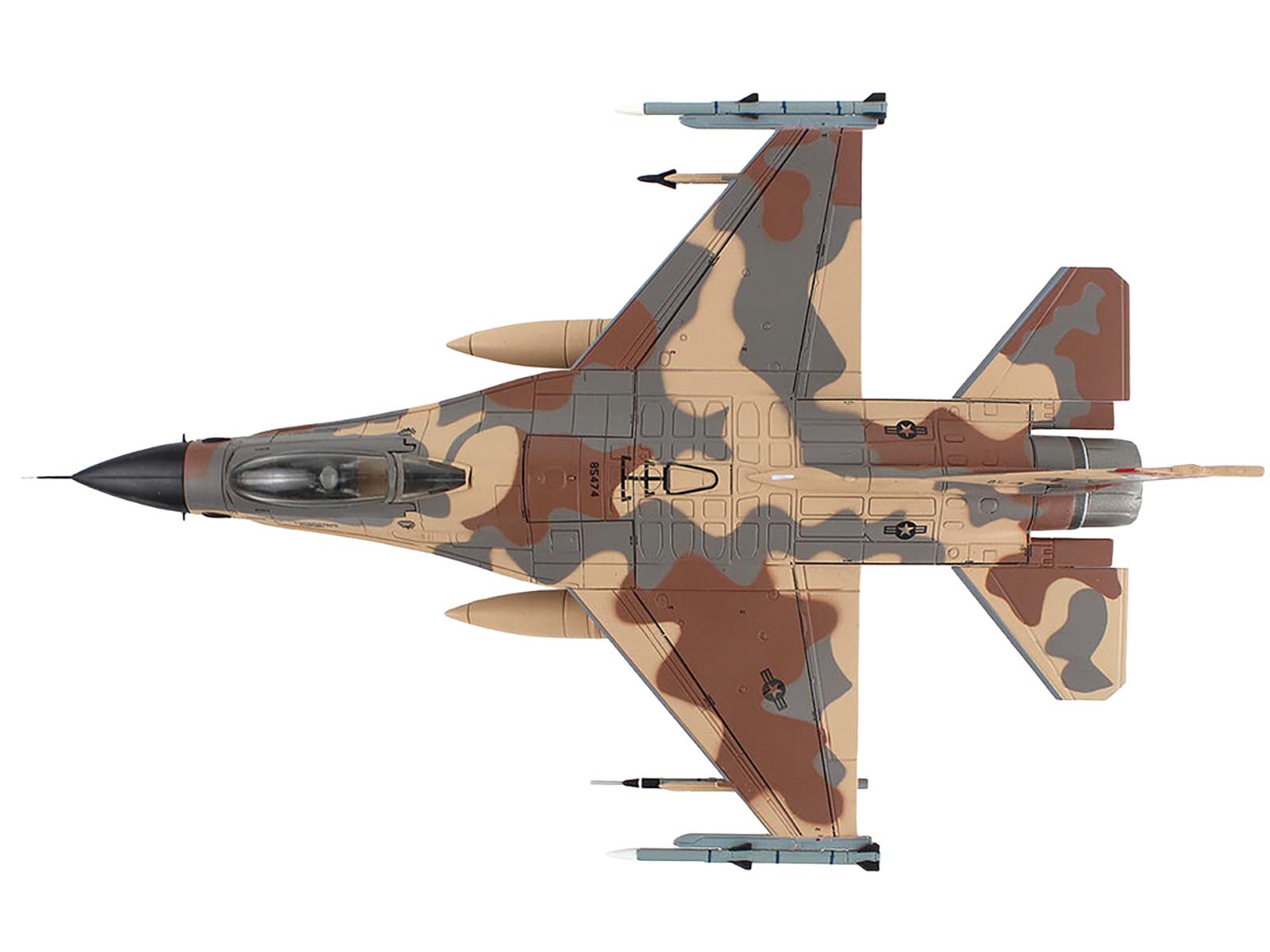 Lockheed F-16C Fighting Falcon Fighter Aircraft "85-474 Rockslide 706th Aggressor Squadron" United States Air Force "Air Power Series" 1/72 Diecast Model by Hobby Master - image 4