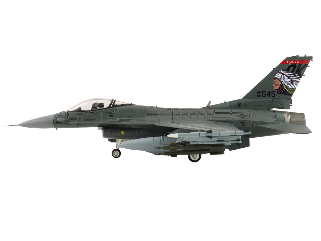 Lockheed F-16C Fighting Falcon Fighter Aircraft "88-0545 138th Fighter Wing Oklahoma Air National Guard" (2024) United States Air Force "Air Power Series" 1/72 Diecast Model by Hobby Master - image 2