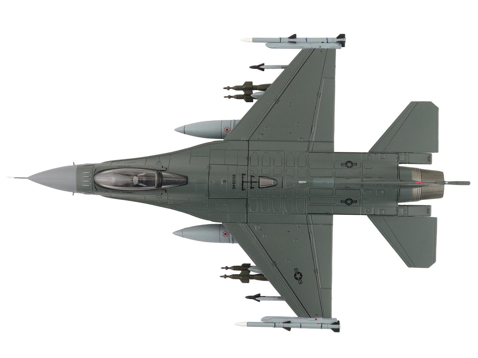 Lockheed F-16C Fighting Falcon Fighter Aircraft "88-0545 138th Fighter Wing Oklahoma Air National Guard" (2024) United States Air Force "Air Power Series" 1/72 Diecast Model by Hobby Master - image 4