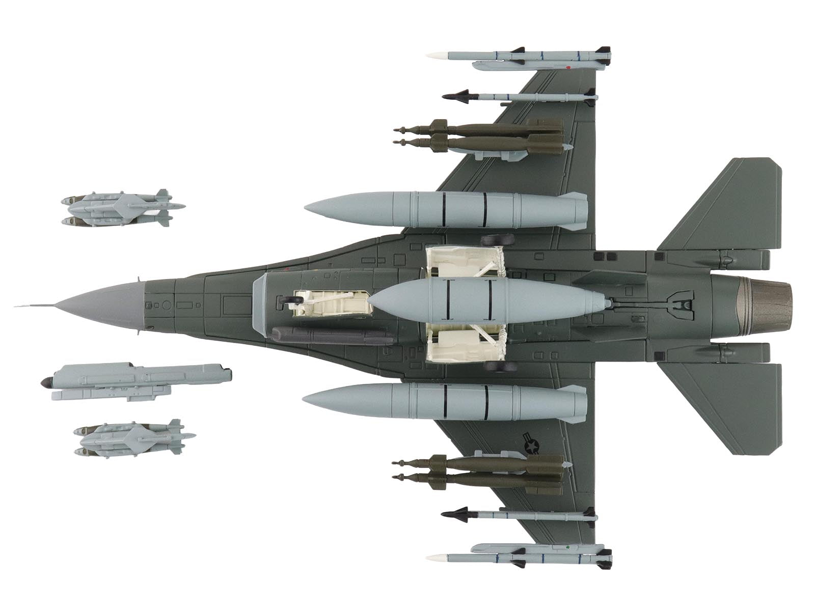 Lockheed F-16C Fighting Falcon Fighter Aircraft "88-0545 138th Fighter Wing Oklahoma Air National Guard" (2024) United States Air Force "Air Power Series" 1/72 Diecast Model by Hobby Master - image 5