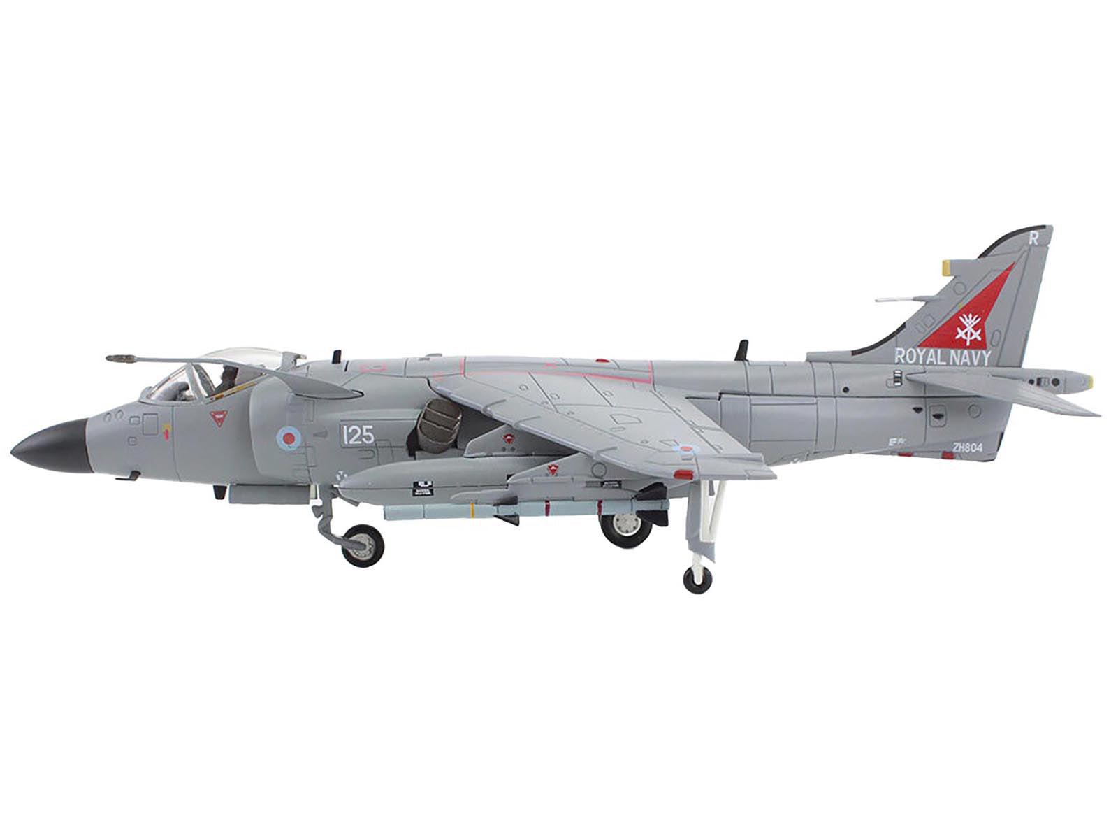 British Aerospace Sea Harrier FA.2 Aircraft with Sea Eagle Missiles "ZH804 Fairford" (2002) British Royal Navy "Air Power Series" 1/72 Diecast Model by Hobby Master - image 2