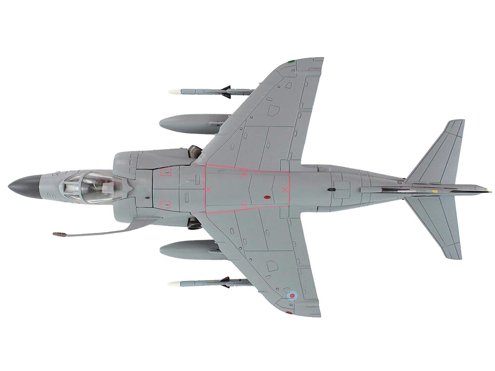 British Aerospace Sea Harrier FA.2 Aircraft with Sea Eagle Missiles "ZH804 Fairford" (2002) British Royal Navy "Air Power Series" 1/72 Diecast Model by Hobby Master - image 3