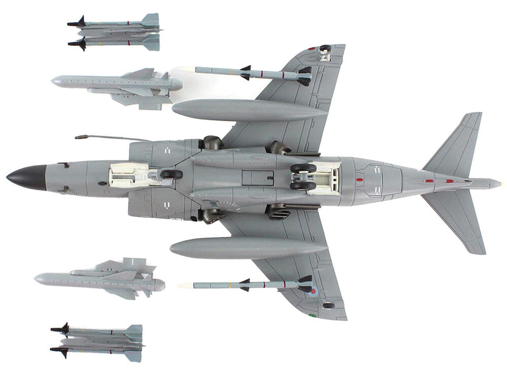 British Aerospace Sea Harrier FA.2 Aircraft with Sea Eagle Missiles "ZH804 Fairford" (2002) British Royal Navy "Air Power Series" 1/72 Diecast Model by Hobby Master - image 4