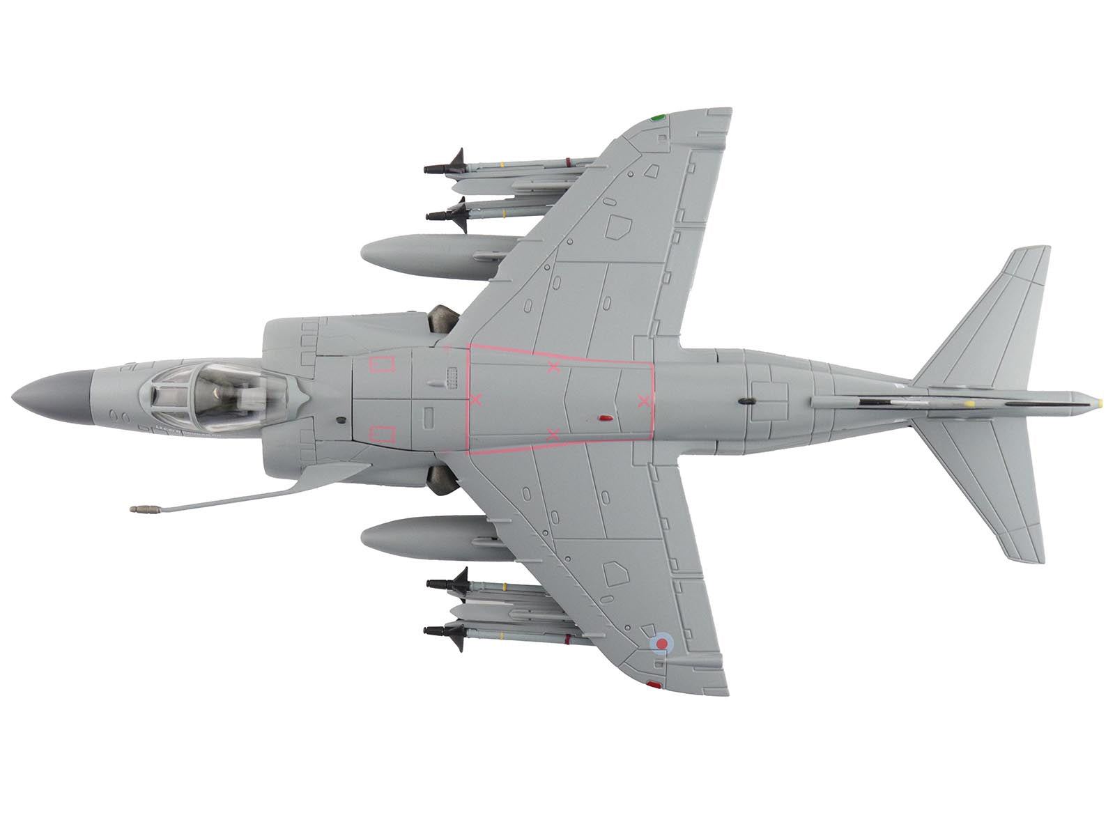 British Aerospace Sea Harrier FA.2 Aircraft with Sea Eagle Missiles "ZH796" (2018) British Royal Navy "Air Power Series" 1/72 Diecast Model by Hobby Master - image 3