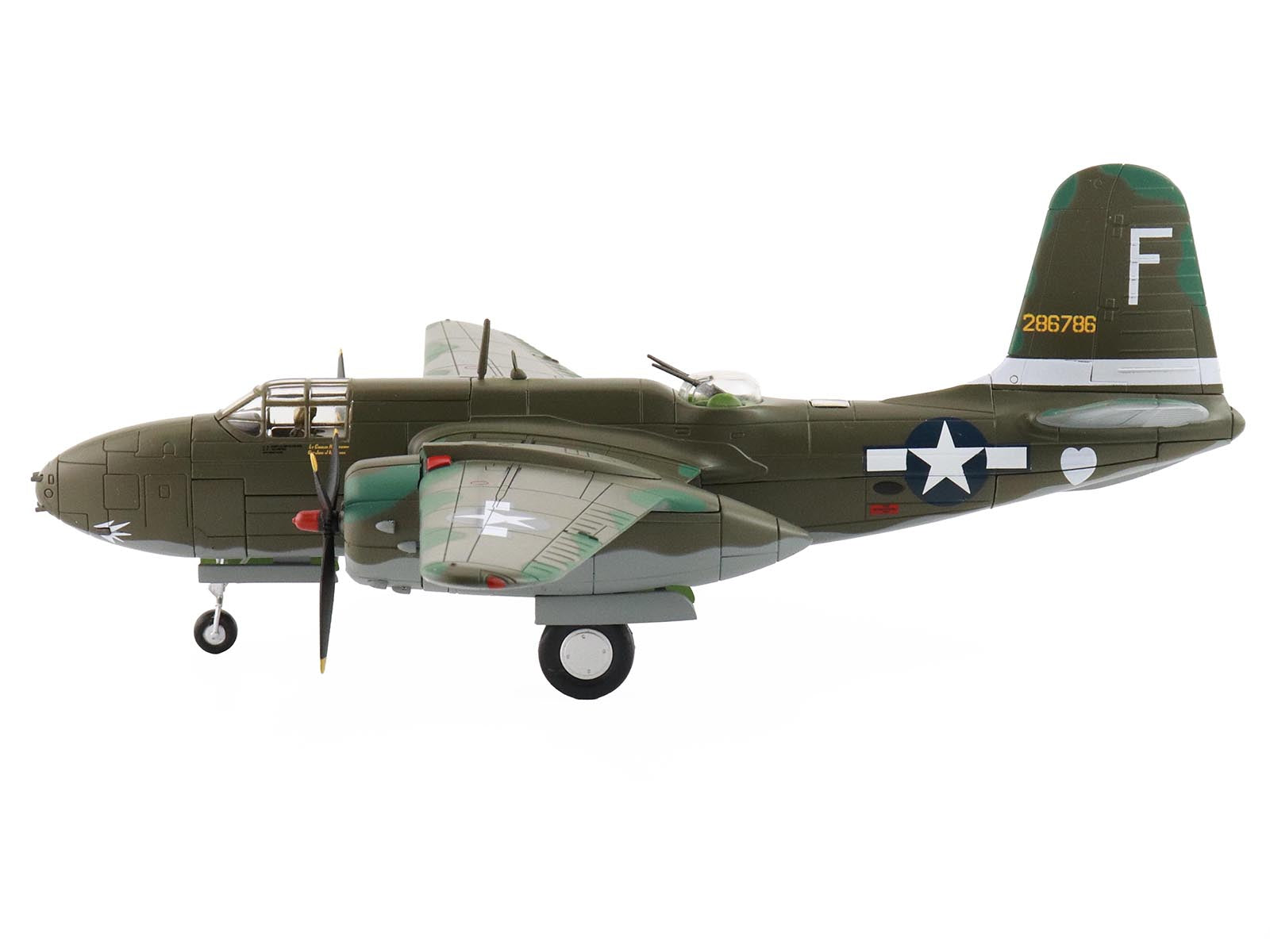 Douglas A-20G Havoc Aircraft "42-86786 Hell'N Pelican II 388th Bomb Squadron Gusap Airfield" (1944) United States Army Air Forces "Air Power Series" 1/72 Diecast Model by Hobby Master - image 2