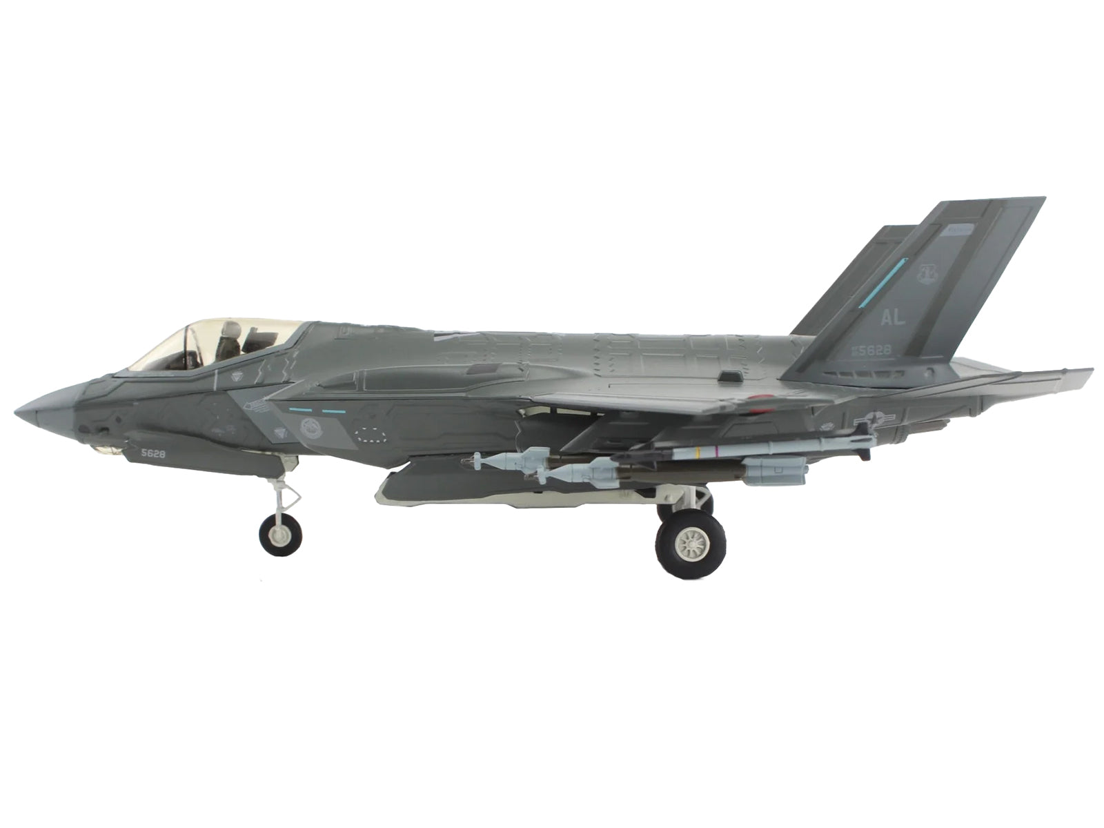 Lockheed Martin F-35A Lightning II Aircraft "100th Fighter Squadron Alabama Air National Guard" (2023) United States Air Force "Air Power Series" 1/72 Diecast Model by Hobby Master - image 2