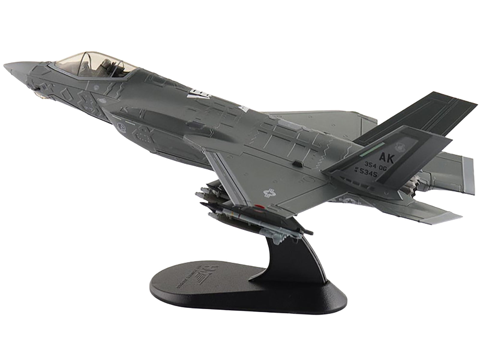 Lockheed Martin F-35A Lightning II Aircraft "5345 354th Operations Group Eielson Air Force Base Alaska" (2020s) United States Air Force "Air Power Series" 1/72 Diecast Model by Hobby Master - image 5