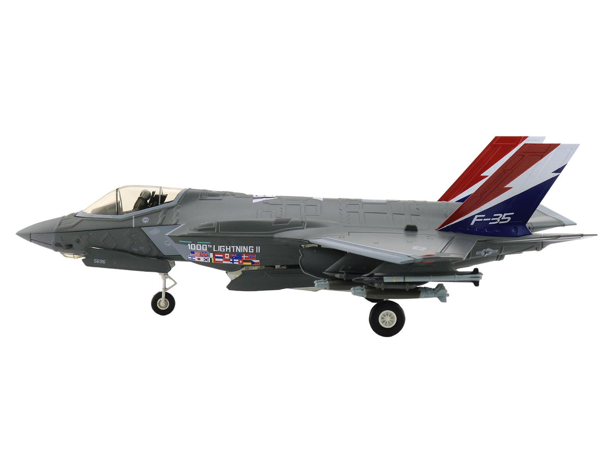Lockheed Martin F-35A Lightning II Aircraft "22-5696 1000th Lightning II 176th FS Wisconsin ANG" (2004) United States Air Force "Air Power Series" 1/72 Diecast Model by Hobby Master - image 2