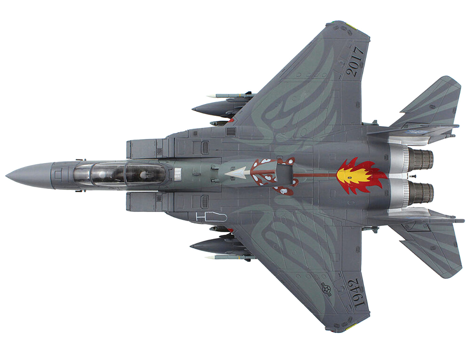 McDonnell Douglas F-15E Strike Eagle Fighter Aircraft "4th FW 75th Anniversary Seymour Johnson AFB" (2018) United States Air Force "Air Power Series" 1/72 Diecast Model by Hobby Master - image 4