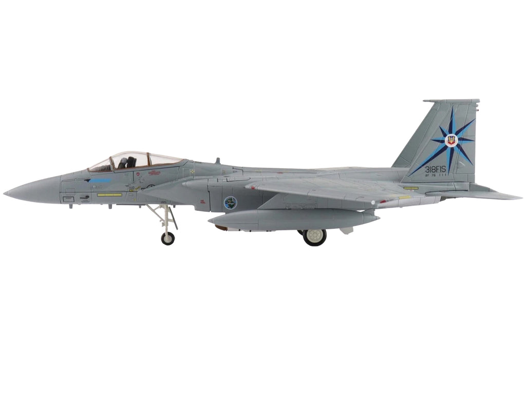 McDonnell Douglas F-15A Eagle Fighter Aircraft "76-0111 318th Fighter Interceptor Squadron" United States Air Force "Air Power Series" 1/72 Diecast Model by Hobby Master - image 2