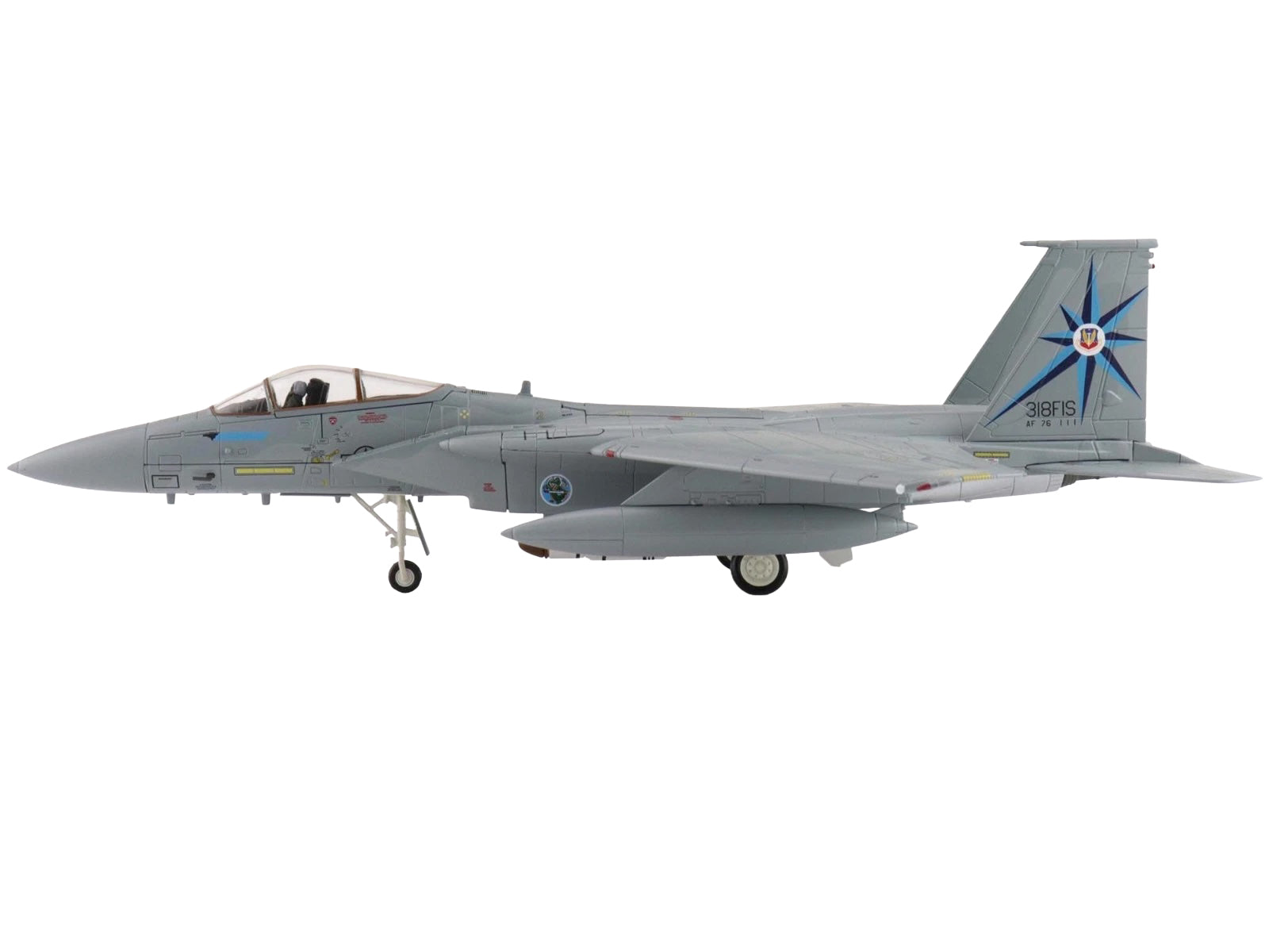 McDonnell Douglas F-15A Eagle Fighter Aircraft "76-0111 318th Fighter Interceptor Squadron" United States Air Force "Air Power Series" 1/72 Diecast Model by Hobby Master - image 2