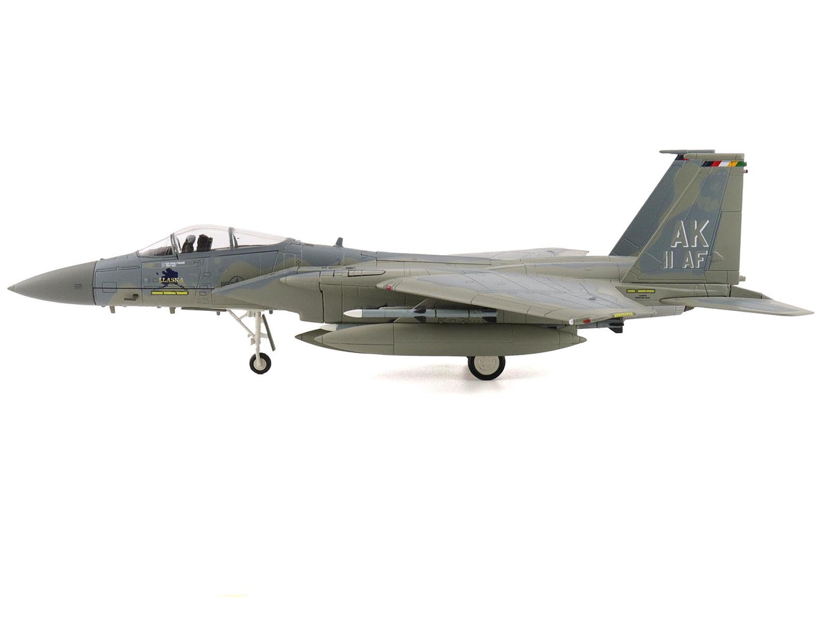 McDonnell Douglas F-15C Eagle Fighter Aircraft "85-0111 11th Air Force Elmendorf Air Force Base Alaska" United States Air Force "Air Power Series" 1/72 Diecast Model by Hobby Master - image 2