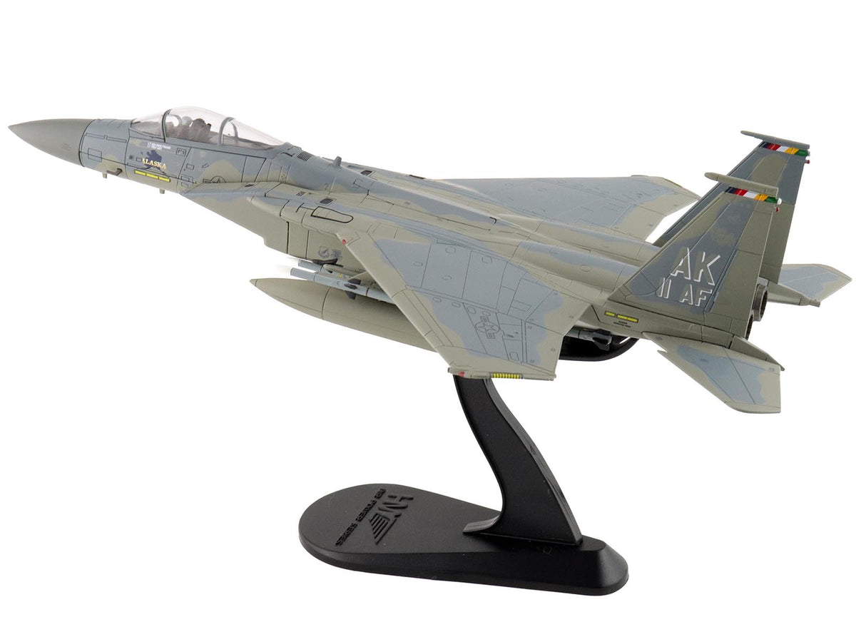 McDonnell Douglas F-15C Eagle Fighter Aircraft "85-0111 11th Air Force Elmendorf Air Force Base Alaska" United States Air Force "Air Power Series" 1/72 Diecast Model by Hobby Master - image 5