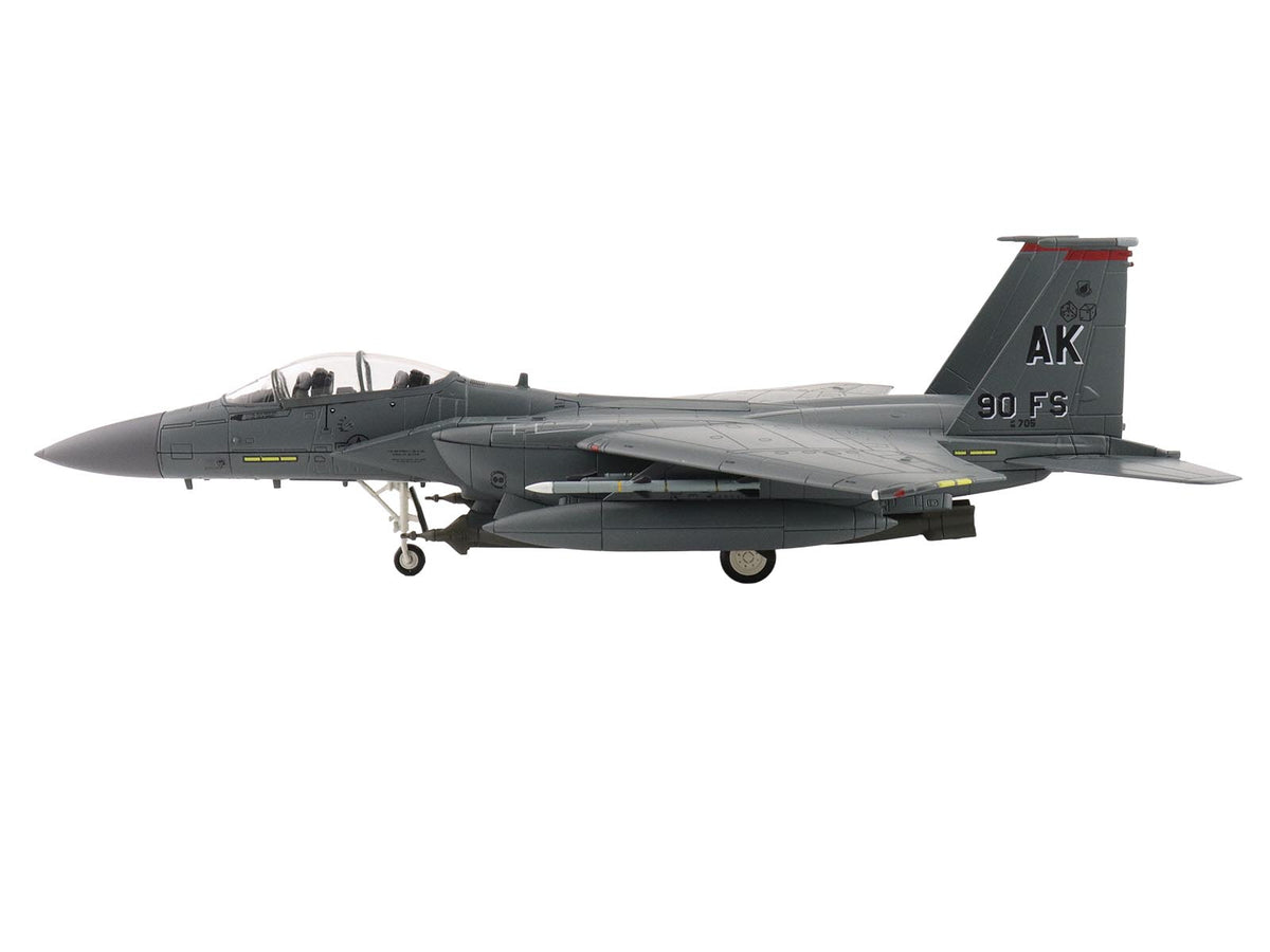 McDonnell Douglas F-15E Strike Eagle Fighter Aircraft "88-0705 90th Fighter Squadron Commanding Officer's Jet" (2005) United States Air Force "Air Power Series" 1/72 Diecast Model by Hobby Master - image 2