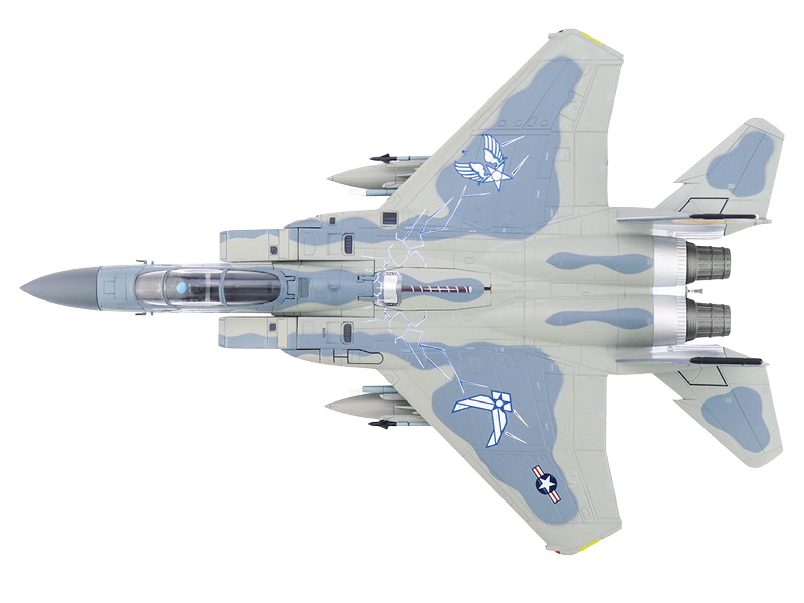 McDonnell Douglas F-15C Eagle Fighter Aircraft "86-0171 Florida ANG 75th Anniversary" (2022) United States Air Force "Air Power Series" 1/72 Diecast Model by Hobby Master