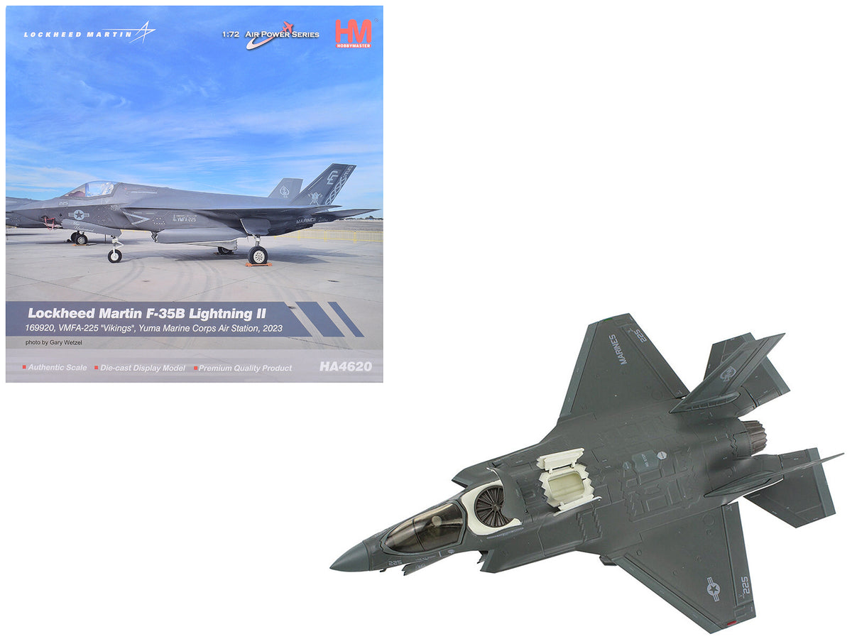 Lockheed Martin F-35B Lightning II Aircraft "VMFA-225 Vikings Yuma Marine Corps Air Station" (2023) United States Marine Corps "Air Power Series" 1/72 Diecast Model by Hobby Master