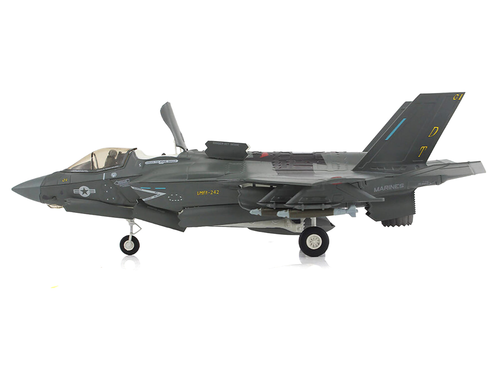Lockheed F-35B Lightning II Aircraft (Beast Mode) "169623 VMFA-242 Bats Iwakuni Japan" (2024) United States Marine Corps "Air Power Series" 1/72 Diecast Model by Hobby Master - image 2