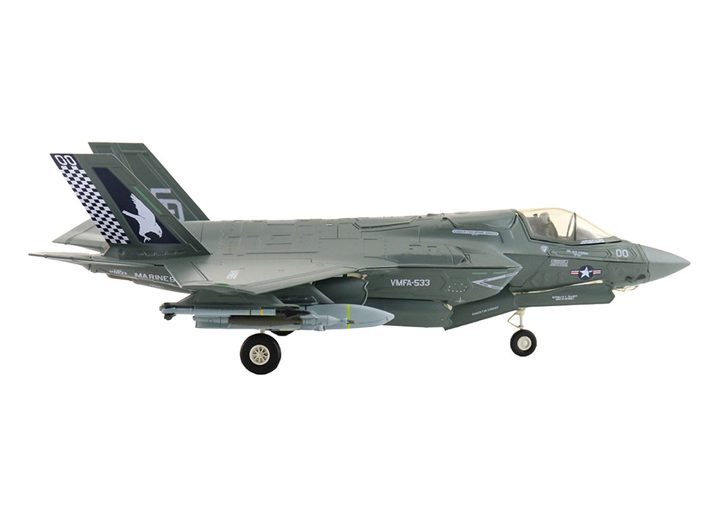 Lockheed Martin F-35B Lightning II Aircraft (Beast Mode) "170533 VMFA-533 Hawks" (2025) United States Marine Corps "Air Power Series" 1/72 Diecast Model by Hobby Master - image 2