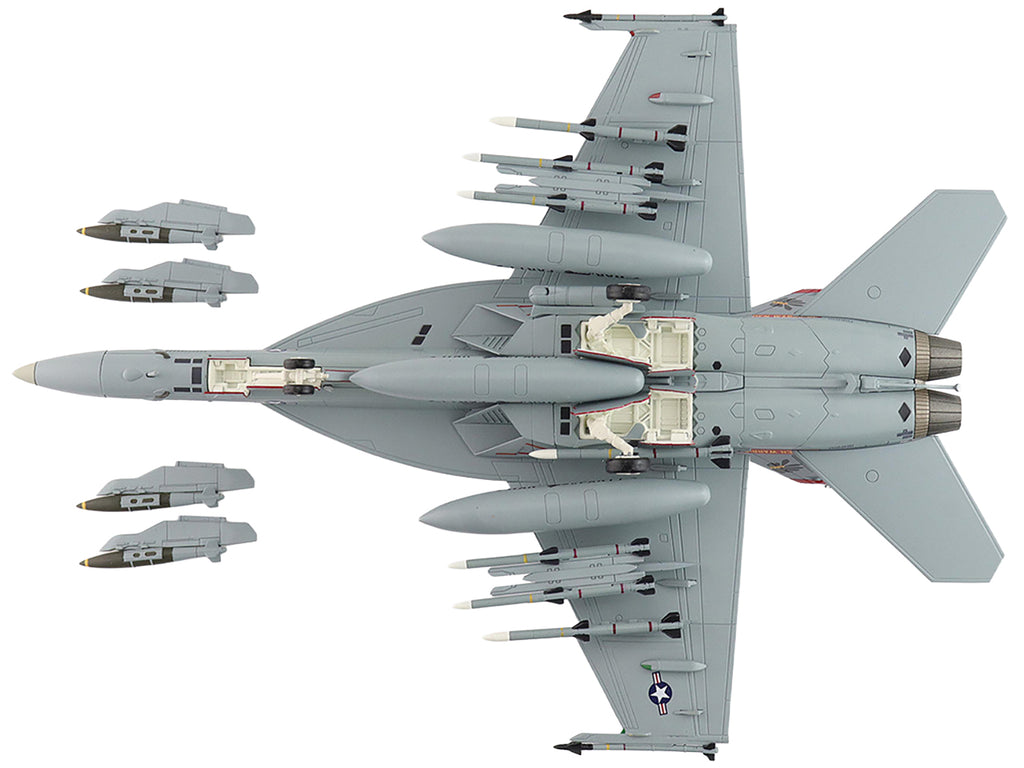 Boeing F/A-18E Super Hornet Fighter Aircraft "168910 Golden Warriors VFA-87 Operation Inherent Resolve" (2017) United States Navy "Air Power Series" 1/72 Diecast Model by Hobby Master - image 5
