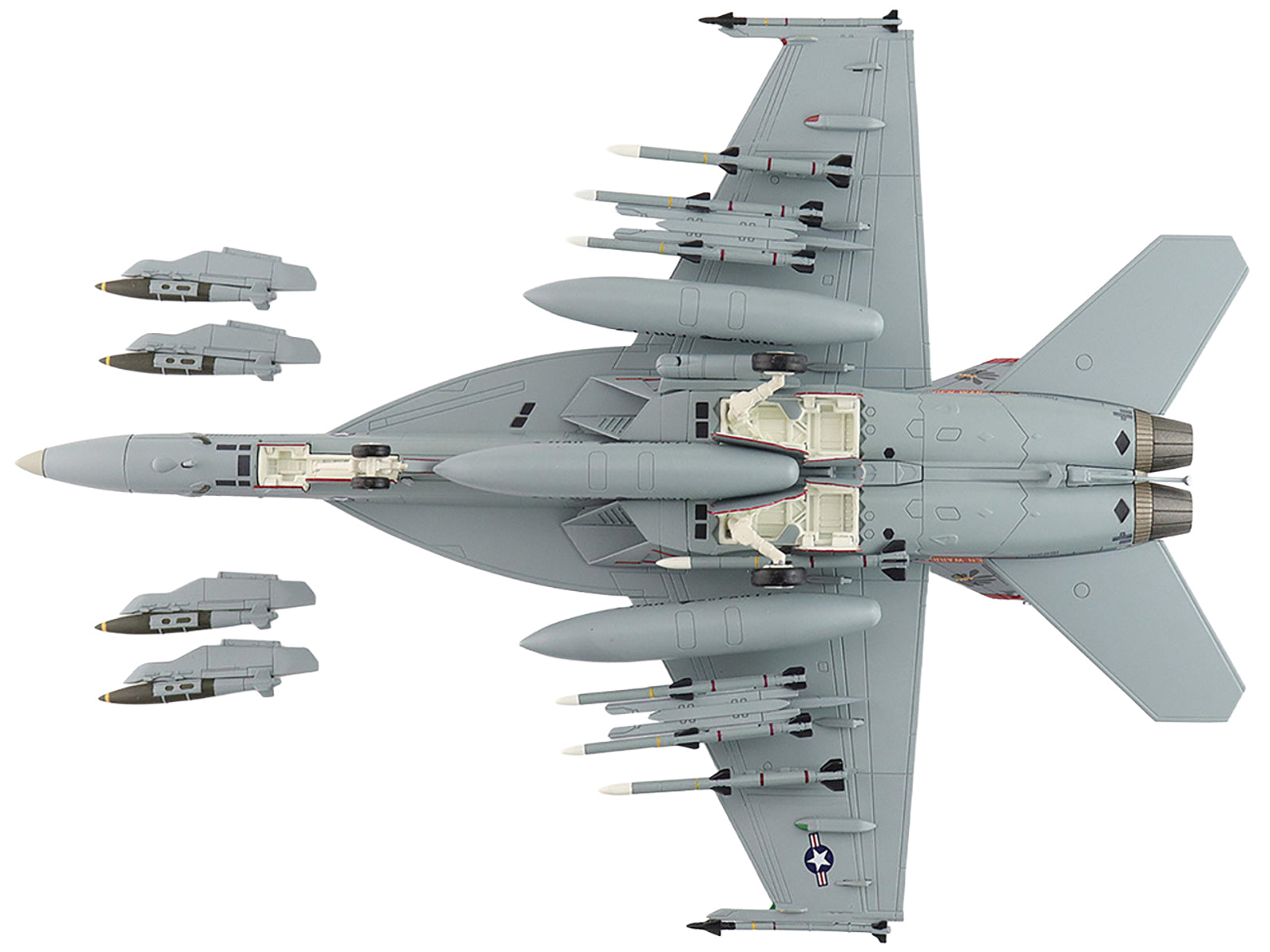 Boeing F/A-18E Super Hornet Fighter Aircraft "168910 Golden Warriors VFA-87 Operation Inherent Resolve" (2017) United States Navy "Air Power Series" 1/72 Diecast Model by Hobby Master - image 5