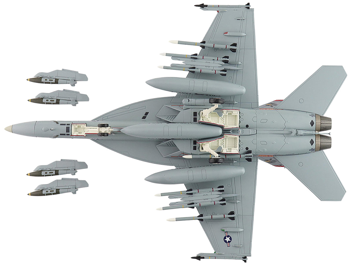 Boeing F/A-18E Super Hornet Fighter Aircraft "168910 Golden Warriors VFA-87 Operation Inherent Resolve" (2017) United States Navy "Air Power Series" 1/72 Diecast Model by Hobby Master - image 5