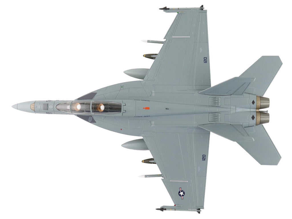 Boeing F/A-18F Super Hornet Fighter Aircraft "165875 Green Hornet VX-23 Salty Dogs NAS Patuxent River" (2011) United States Navy "Air Power Series" 1/72 Diecast Model by Hobby Master - image 4