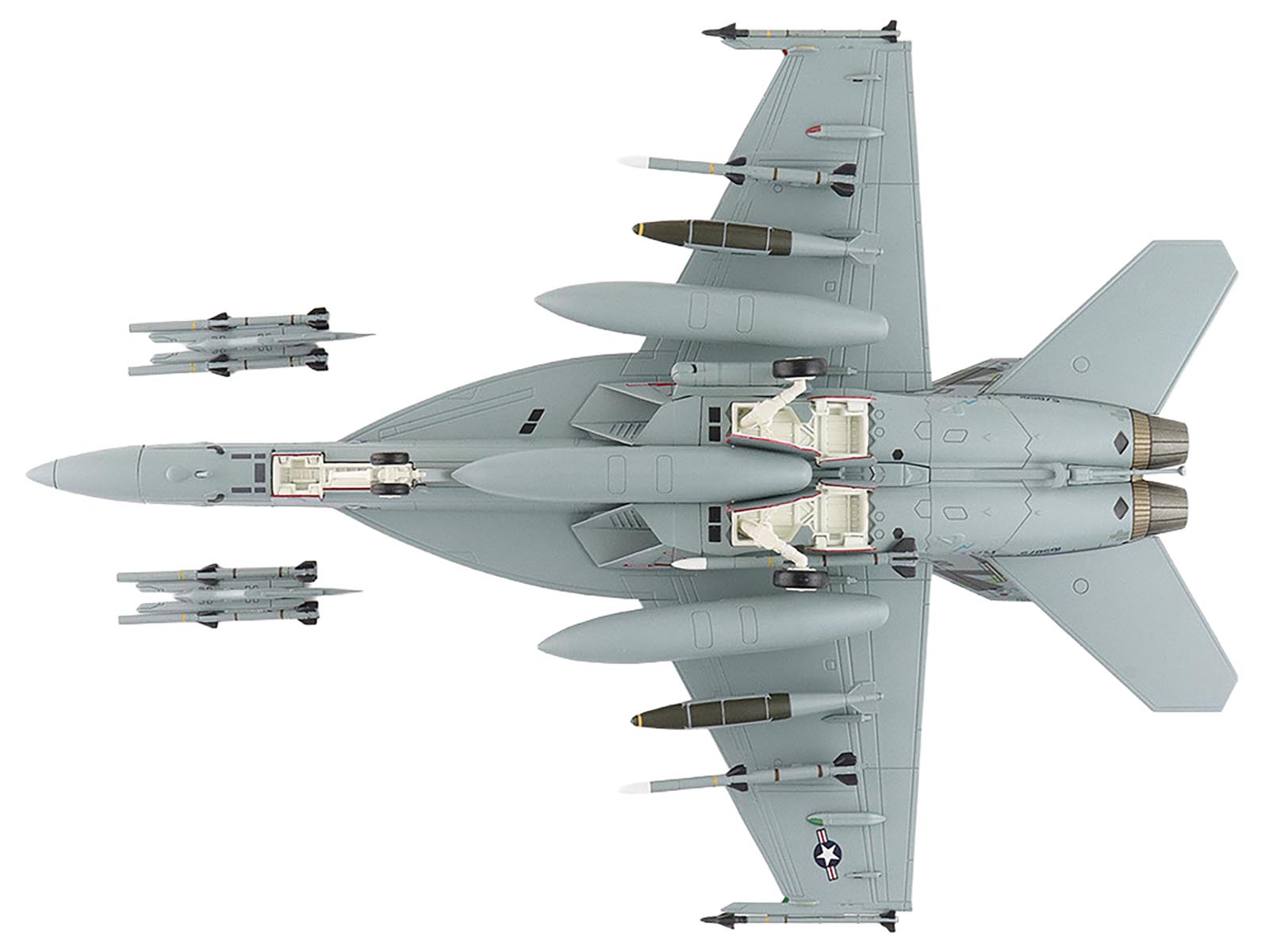 Boeing F/A-18F Super Hornet Fighter Aircraft "165875 Green Hornet VX-23 Salty Dogs NAS Patuxent River" (2011) United States Navy "Air Power Series" 1/72 Diecast Model by Hobby Master - image 5