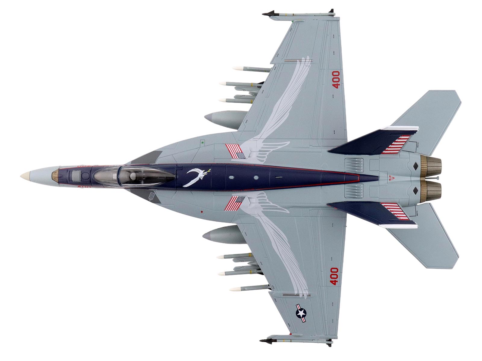 Boeing F/A-18E Super Hornet Fighter Aircraft "166817 VFA-136 Knighthawks USS Trumman" (2024) United States Navy "Air Power Series" 1/72 Diecast Model by Hobby Master - image 4