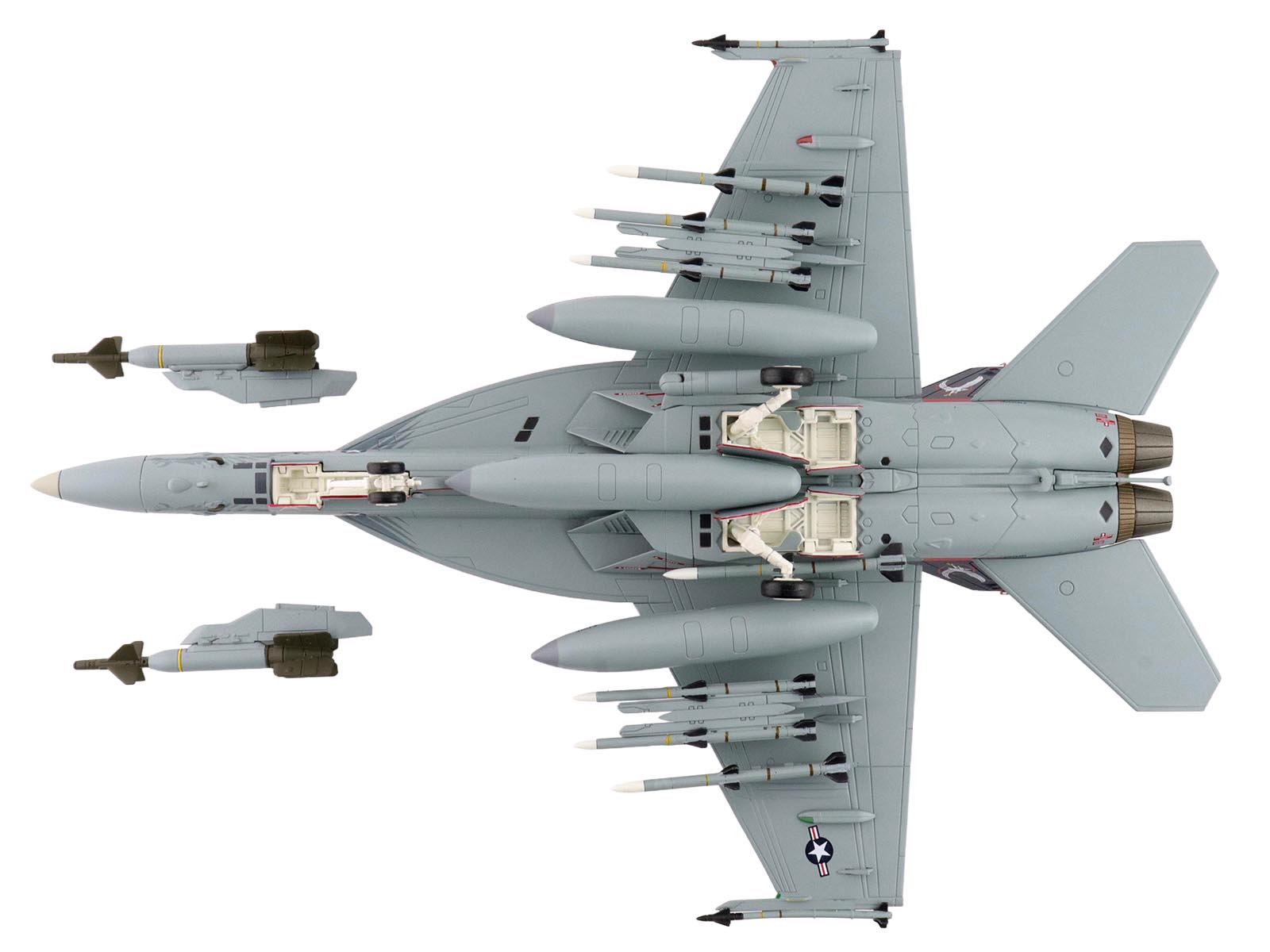 Boeing F/A-18E Super Hornet Fighter Aircraft "166817 VFA-136 Knighthawks USS Trumman" (2024) United States Navy "Air Power Series" 1/72 Diecast Model by Hobby Master - image 3