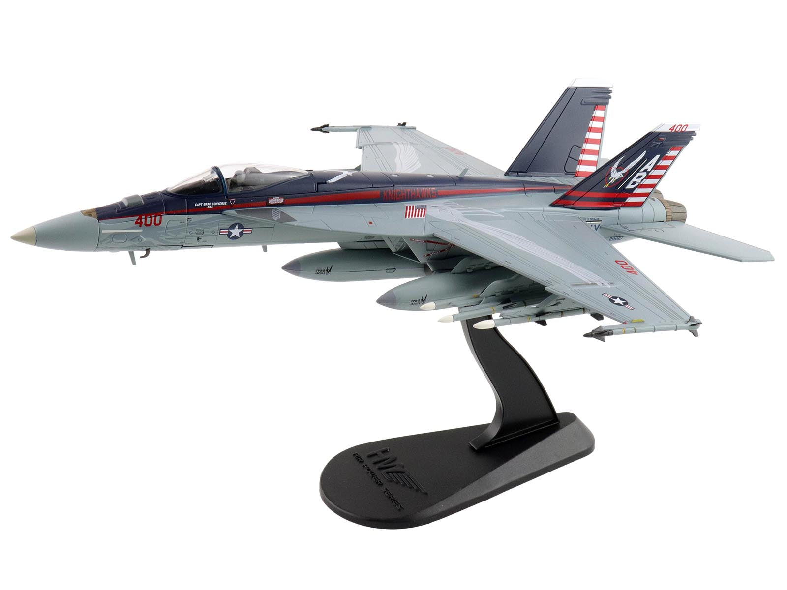Boeing F/A-18E Super Hornet Fighter Aircraft "166817 VFA-136 Knighthawks USS Trumman" (2024) United States Navy "Air Power Series" 1/72 Diecast Model by Hobby Master - image 5