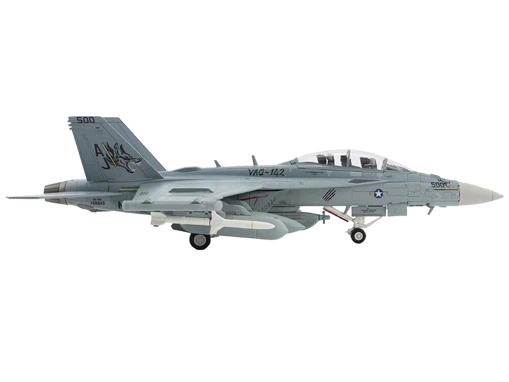 Boeing EA-18G Growler Aircraft "VAQ-142 Gray Wolves USS Gerald R. Ford" (2023) United States Navy "Air Power Series" 1/72 Diecast Model by Hobby Master - image 2