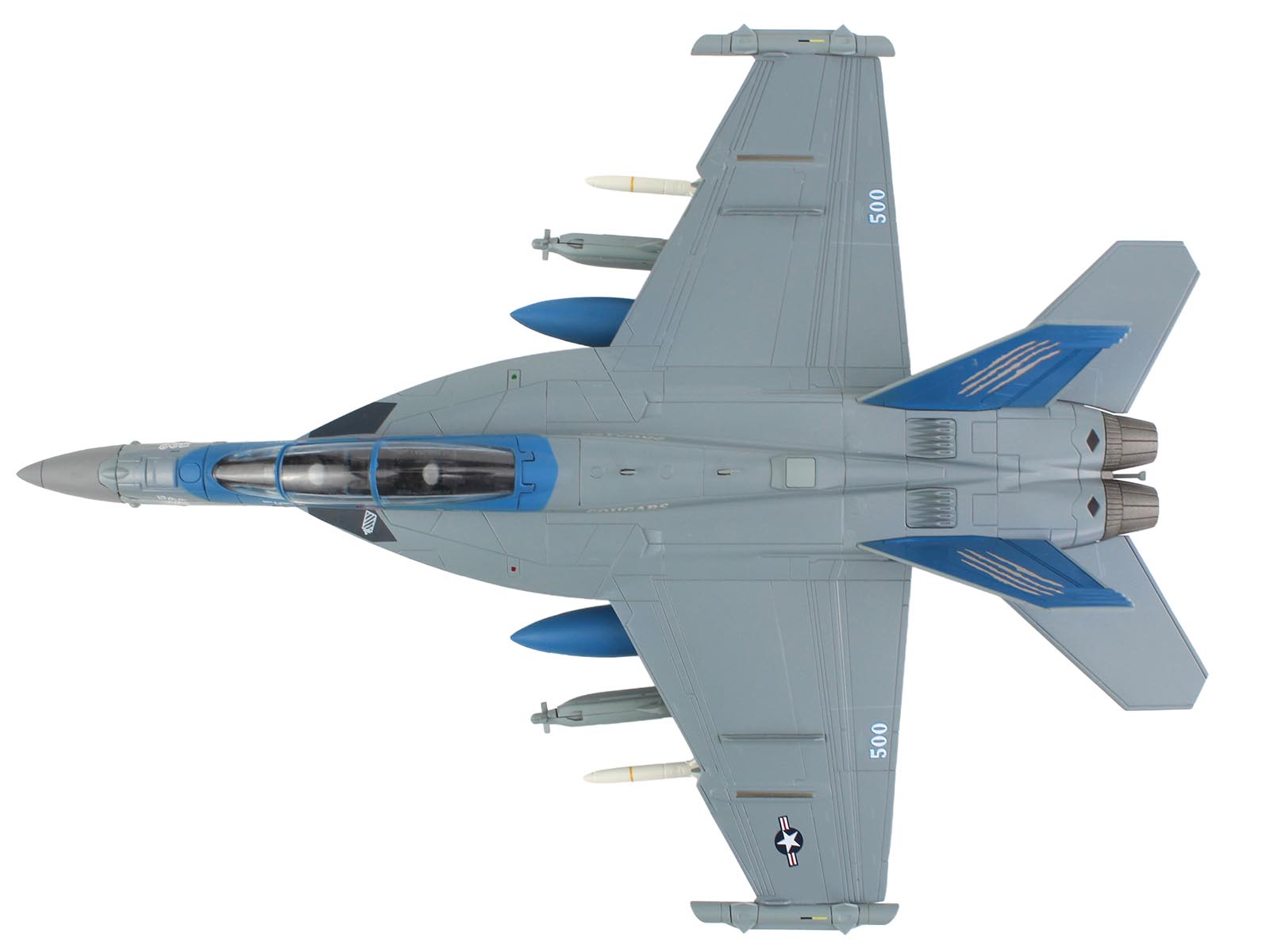 Boeing EA-18G Growler Aircraft "168256 VAQ-139 Cougars" (2025) United States Navy "Air Power Series" 1/72 Diecast Model by Hobby Master - image 4