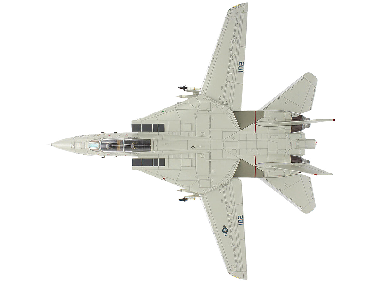 Grumman F-14A Tomcat Fighter Aircraft "Sukhoi Killer VF-41 Black Aces USS Nimitz" (1981) United States Navy "Air Power Series" 1/72 Diecast Model by Hobby Master - image 3