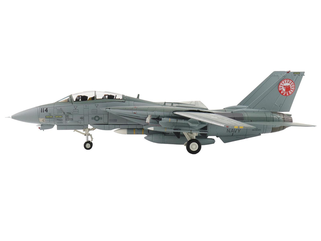 Grumman F-14A Tomcat Fighter Aircraft "VF-1 (with Optional Decals)" United States Navy "Air Power Series" 1/72 Diecast Model by Hobby Master - image 2