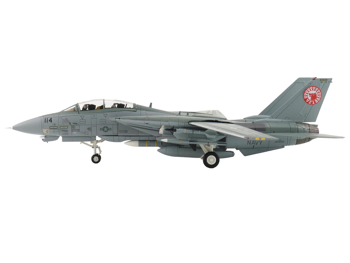 Grumman F-14A Tomcat Fighter Aircraft "VF-1 (with Optional Decals)" United States Navy "Air Power Series" 1/72 Diecast Model by Hobby Master - image 2