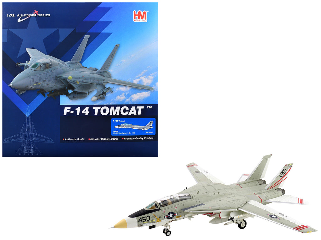 Grumman F-14A Tomcat Fighter Aircraft "VFA-124 Gunfighters" (1978) United States Navy "Air Power Series" 1/72 Diecast Model by Hobby Master