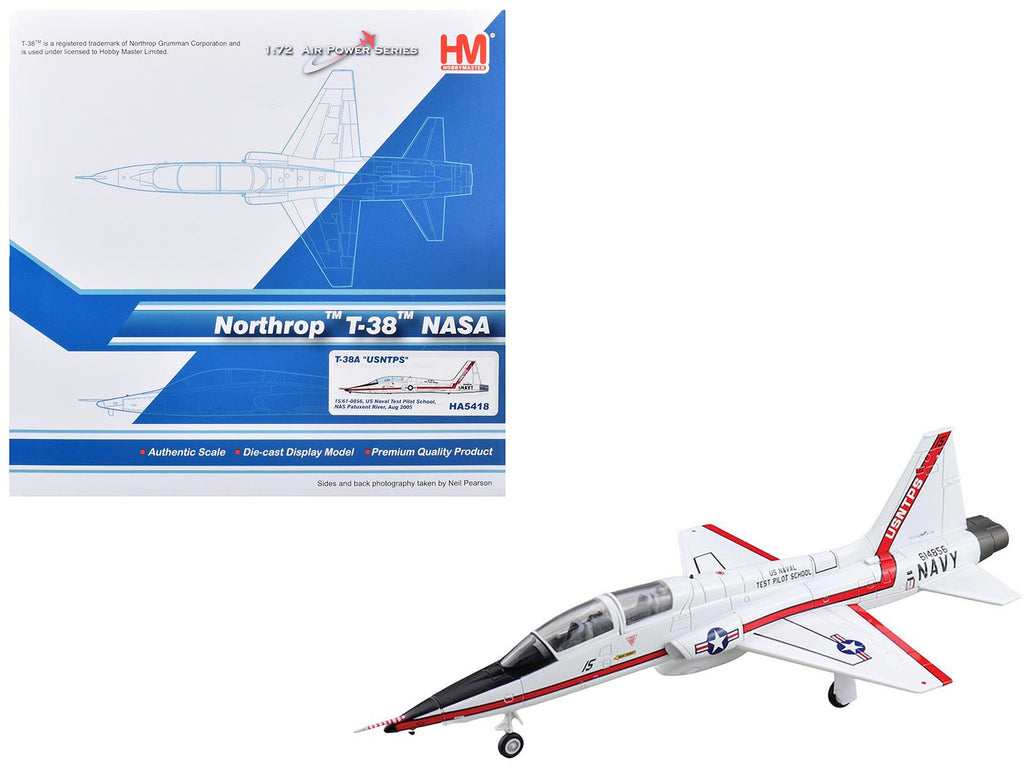 Northrop T-38A Talon Aircraft "61-0856 United States Naval Test Pilot School NAS Patuxent River NASA" (2005) United States Navy "Air Power Series" 1/72 Diecast Model by Hobby Master