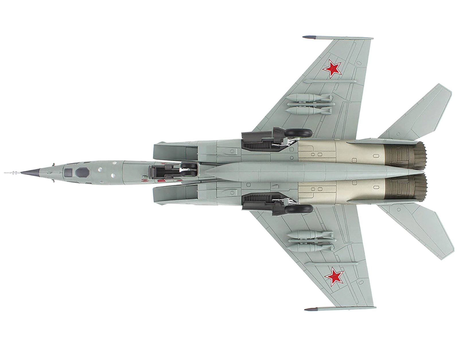 Mikoyan-Gurevich MiG-25RBT Aircraft "Red 46 47th Guards Reconnaissance Aviation Regiment 2nd Squadron" (2001) Russian Air Force "Air Power Series" 1/72 Diecast Model by Hobby Master - image 4