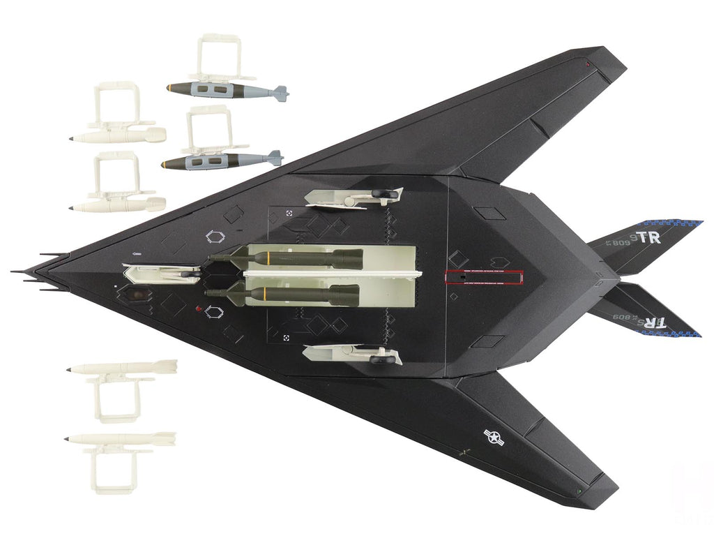 Lockheed F-117A Nighthawk Stealth Aircraft "84-0809" (2022) United States Air Force "Air Power Series" 1/72 Diecast Model by Hobby Master - image 5