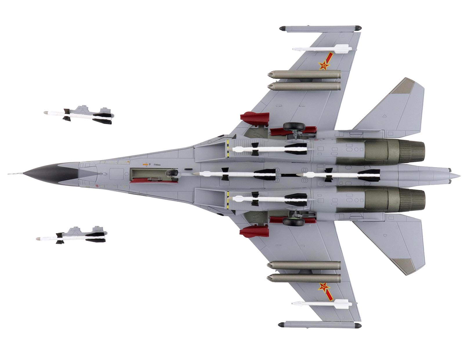 Shenyang J-11A Fighter Aircraft "40547 Golden Helmet" (2014) People's Liberation Army Air Force with 1/8 Scale Golden Helmet "Air Power Series" 1/72 Diecast Model by Hobby Master - image 4