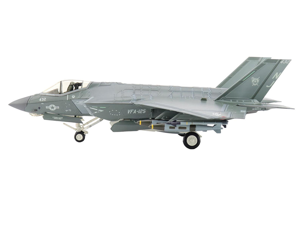 Lockheed F-35C Lightning II Aircraft "169034 VFA-125 Rough Raiders" (2022) United States Navy "Air Power Series" 1/72 Diecast Model by Hobby Master - image 2