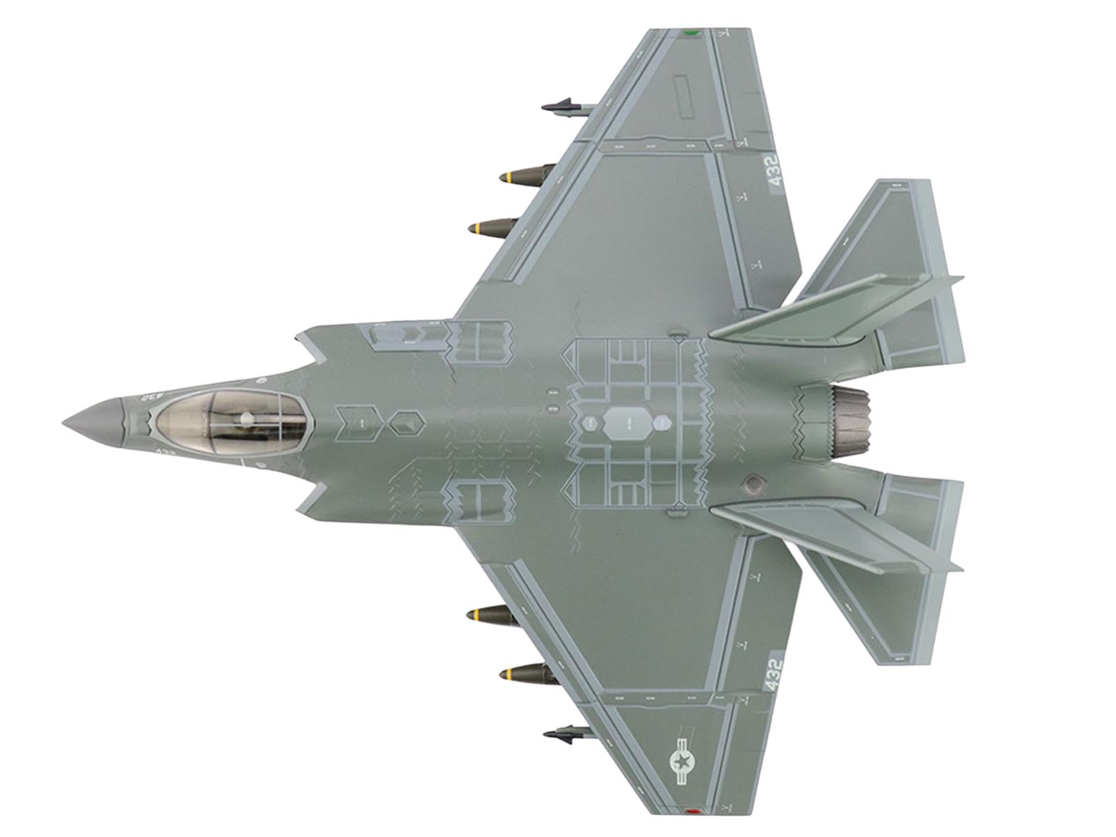 Lockheed F-35C Lightning II Aircraft "169034 VFA-125 Rough Raiders" (2022) United States Navy "Air Power Series" 1/72 Diecast Model by Hobby Master - image 3