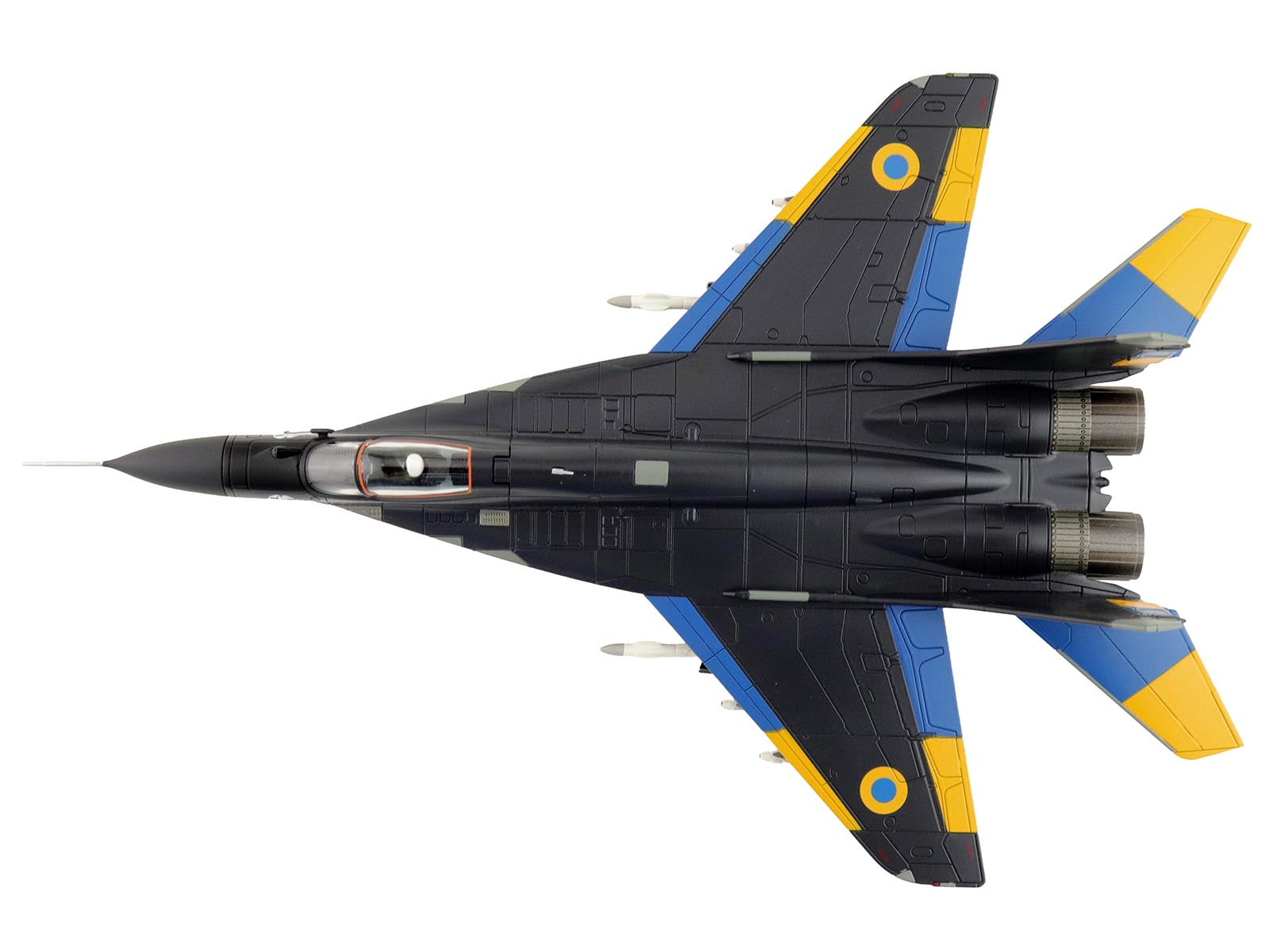 Mikoyan MIG-29 Fulcrum Aircraft "Ghost of Kyiv 40th Tactical Aviation Brigade Vasylkiv Air Base" (2023) Ukrainian Air Force "Air Power Series" 1/72 Diecast Model by Hobby Master - image 4