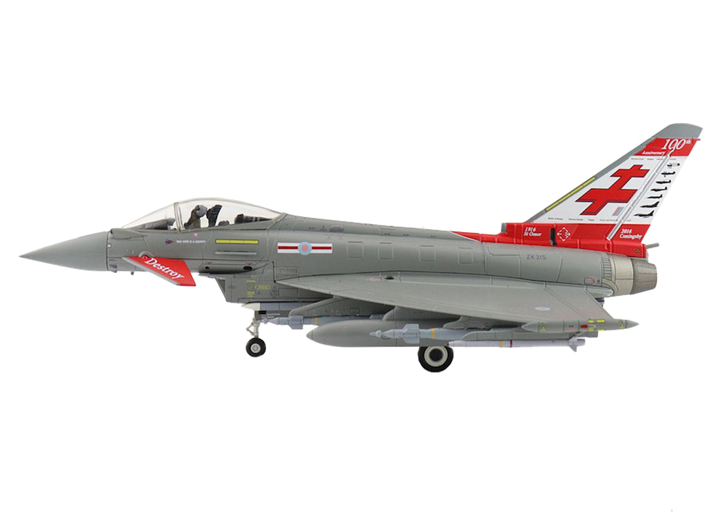 Eurofighter Typhoon Fighter Aircraft "ZK315 41 Squadron RAF Coningsby" (2015) Royal Air Force "Air Power Series" 1/72 Diecast Model by Hobby Master - image 3